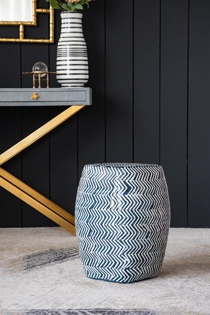 Outdoor Gunton Blue Stool - Thumbnail - Image 10