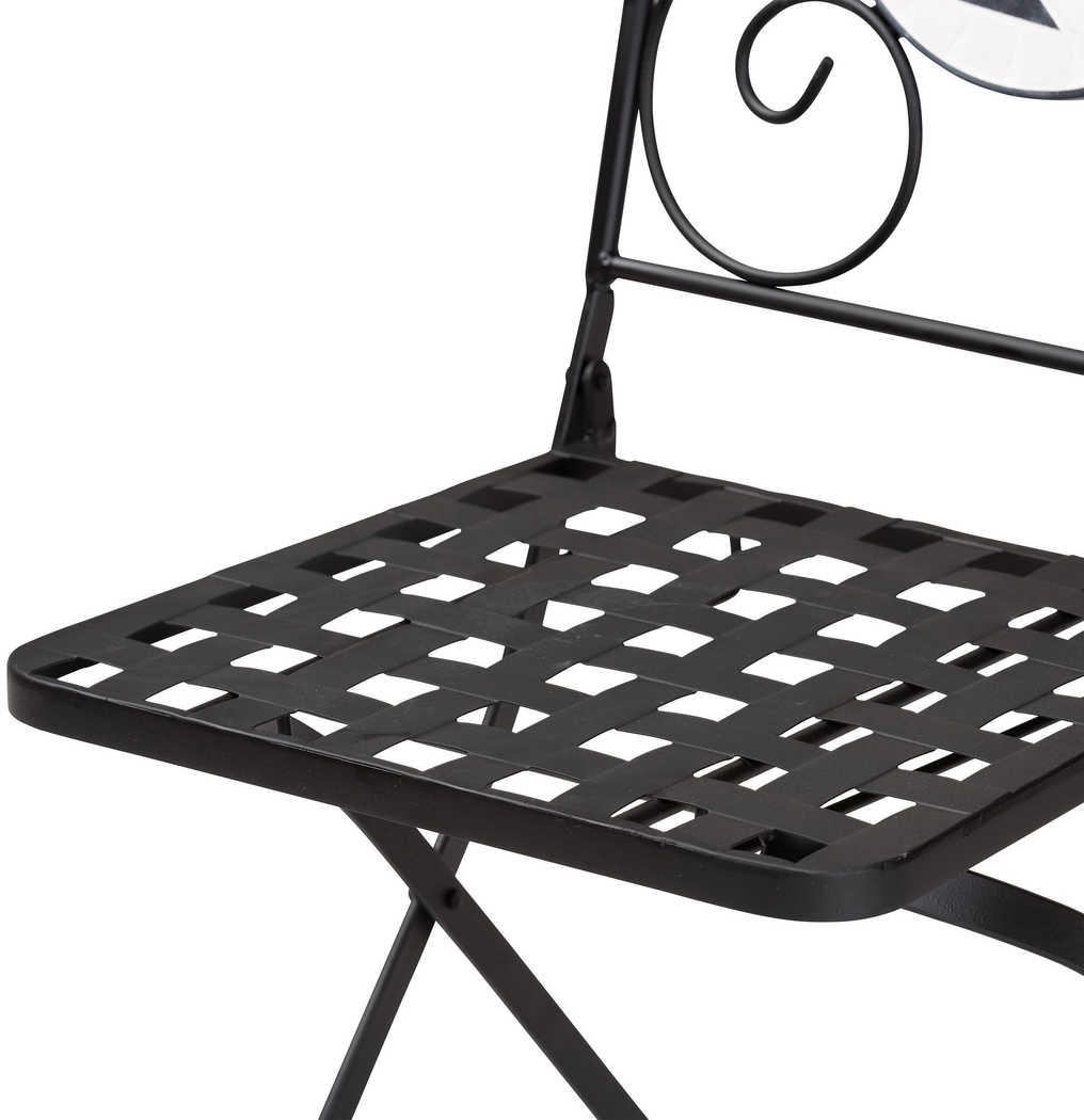 Outdoor Habena Black Side Chairs, Set of 2 - Thumbnail - Image 3