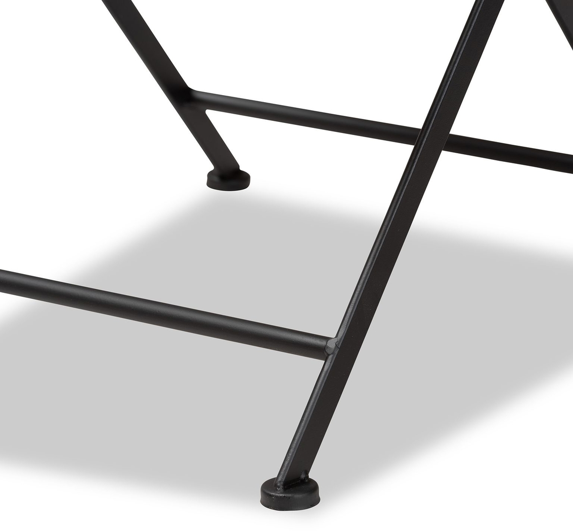 Outdoor Habena Black Side Chairs, Set of 2 - Thumbnail - Image 4