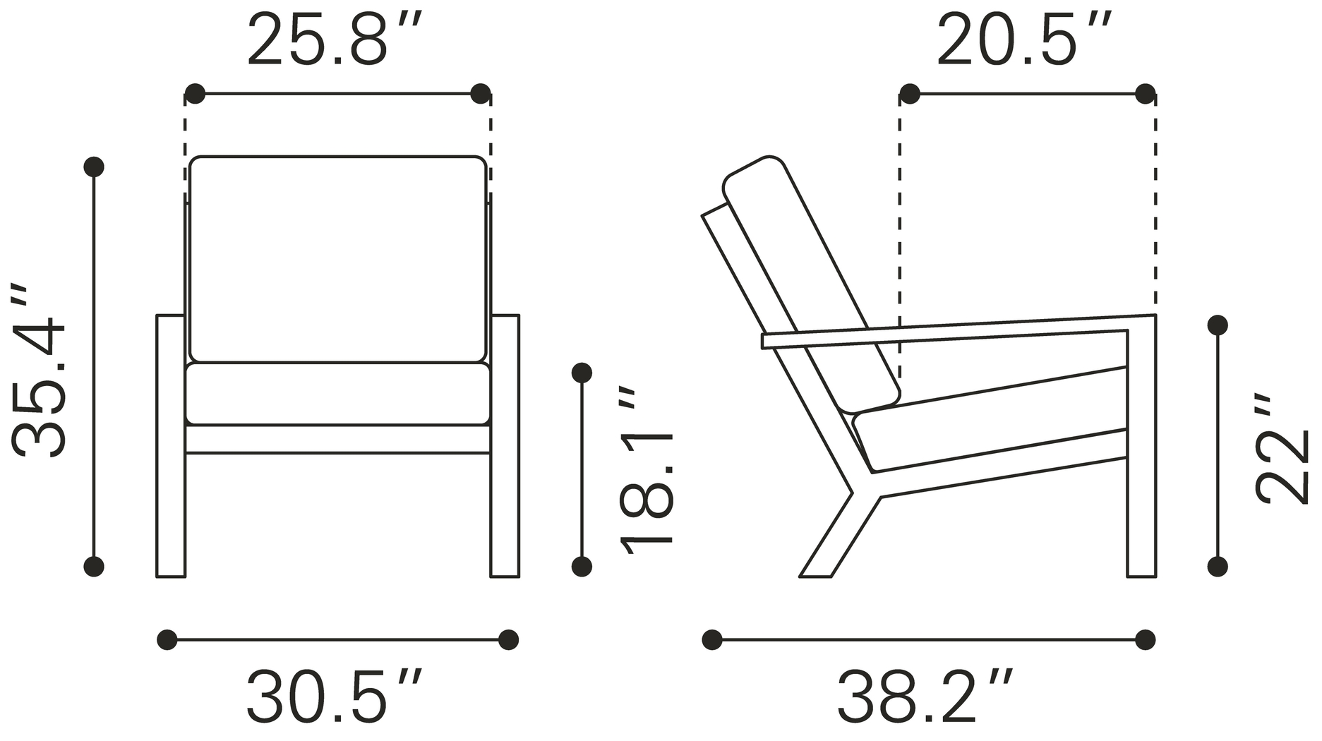 Outdoor Hackmatack Brown Accent Chair - Thumbnail - Image 14