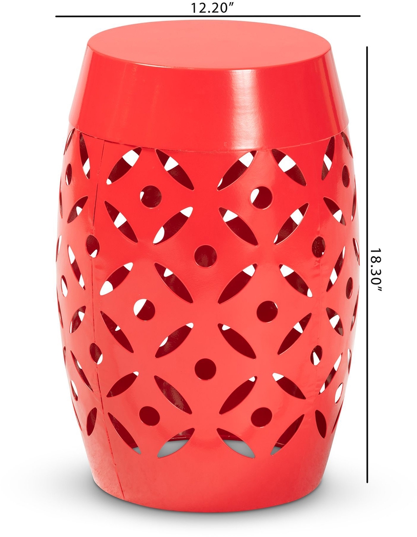 Outdoor Hadiyan Red Side Table - Thumbnail - Image 6