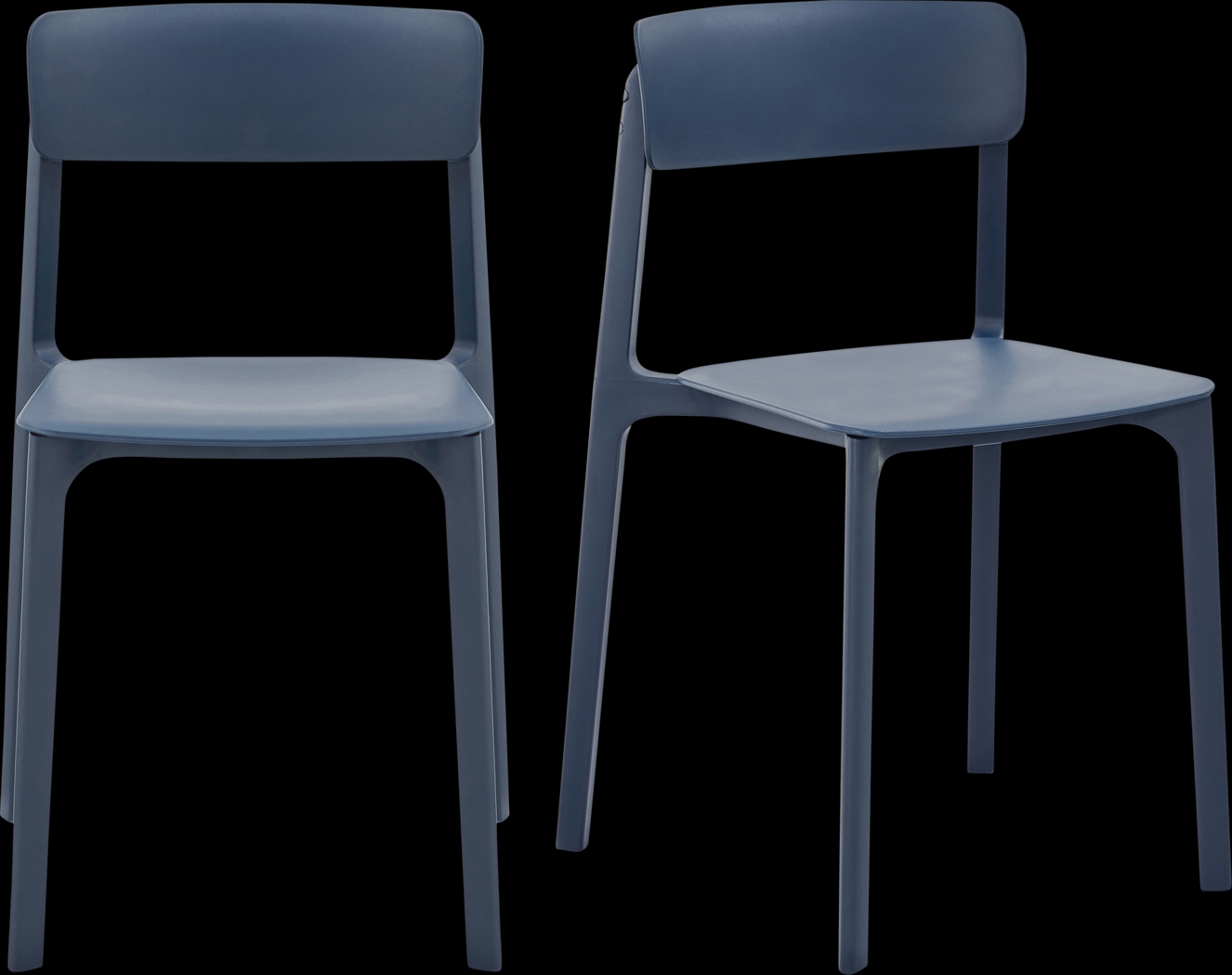Outdoor Hartzog Blue Side Chair, Set of 2 - Thumbnail - Image 1