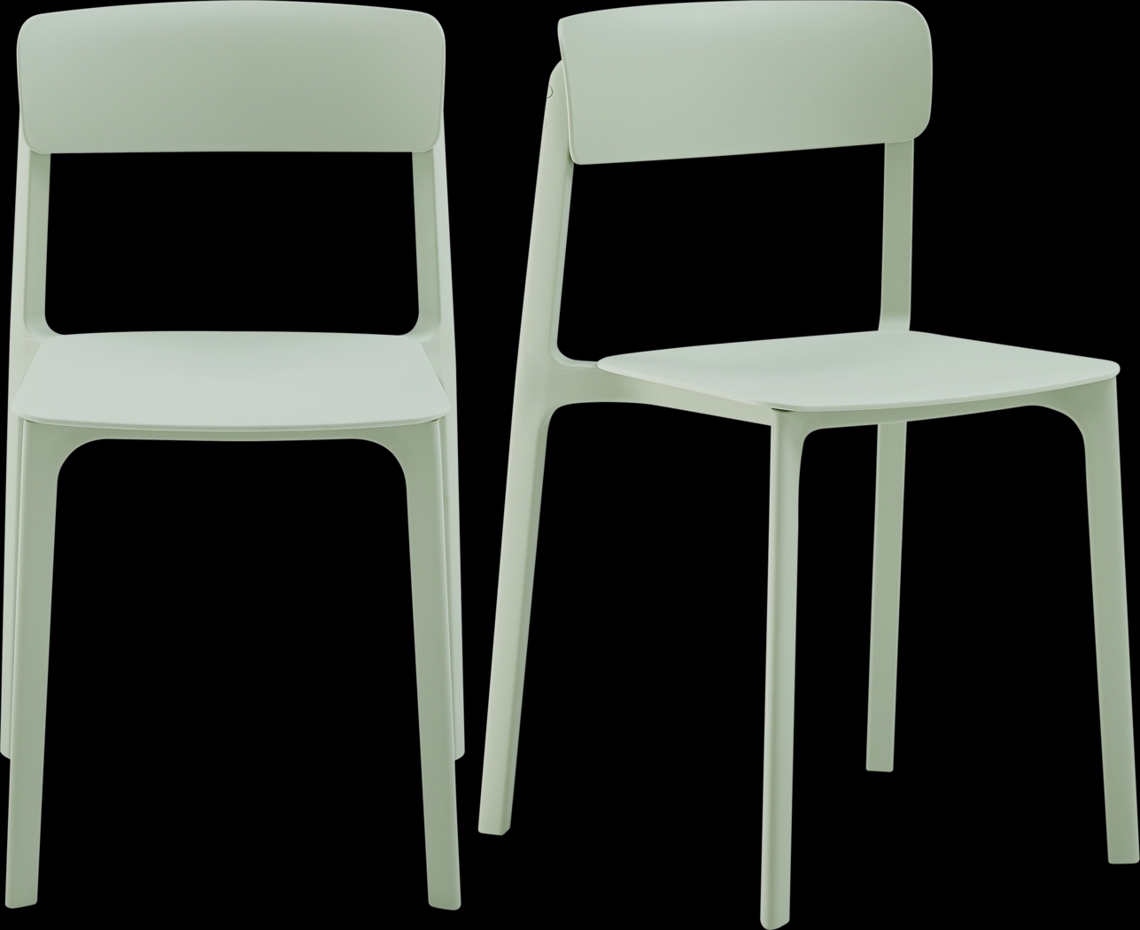 Outdoor Hartzog Mint Green Side Chair, Set of 2 - Thumbnail - Image 1
