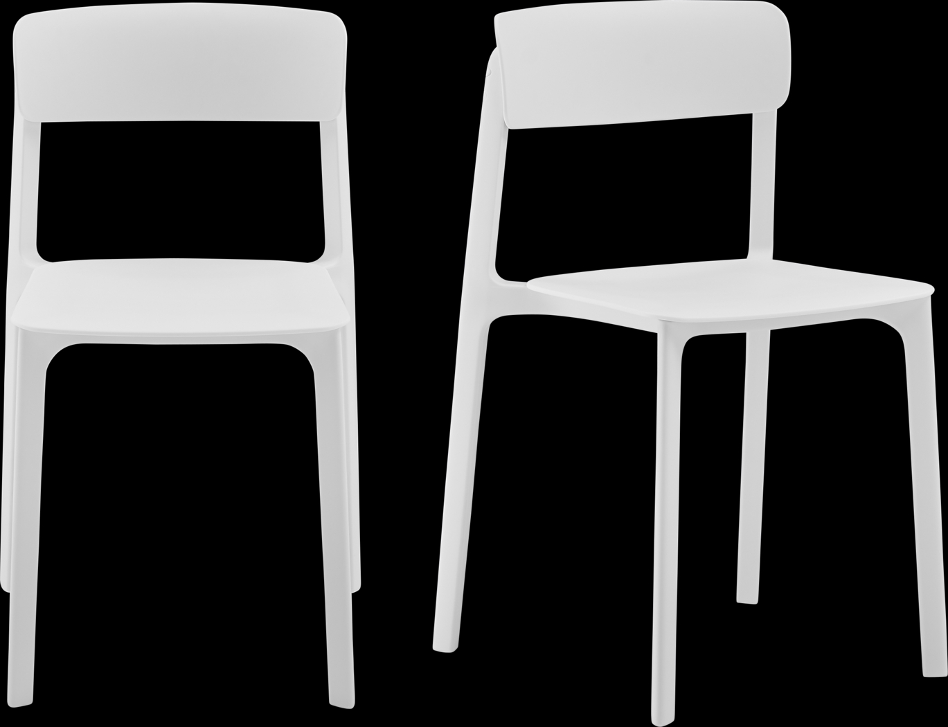 Outdoor Hartzog White Side Chair, Set of 2 - Thumbnail - Image 1