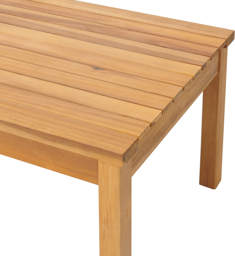 Outdoor Heatherrglen Brown Bench and Cocktail Table Set - Thumbnail - Image 5