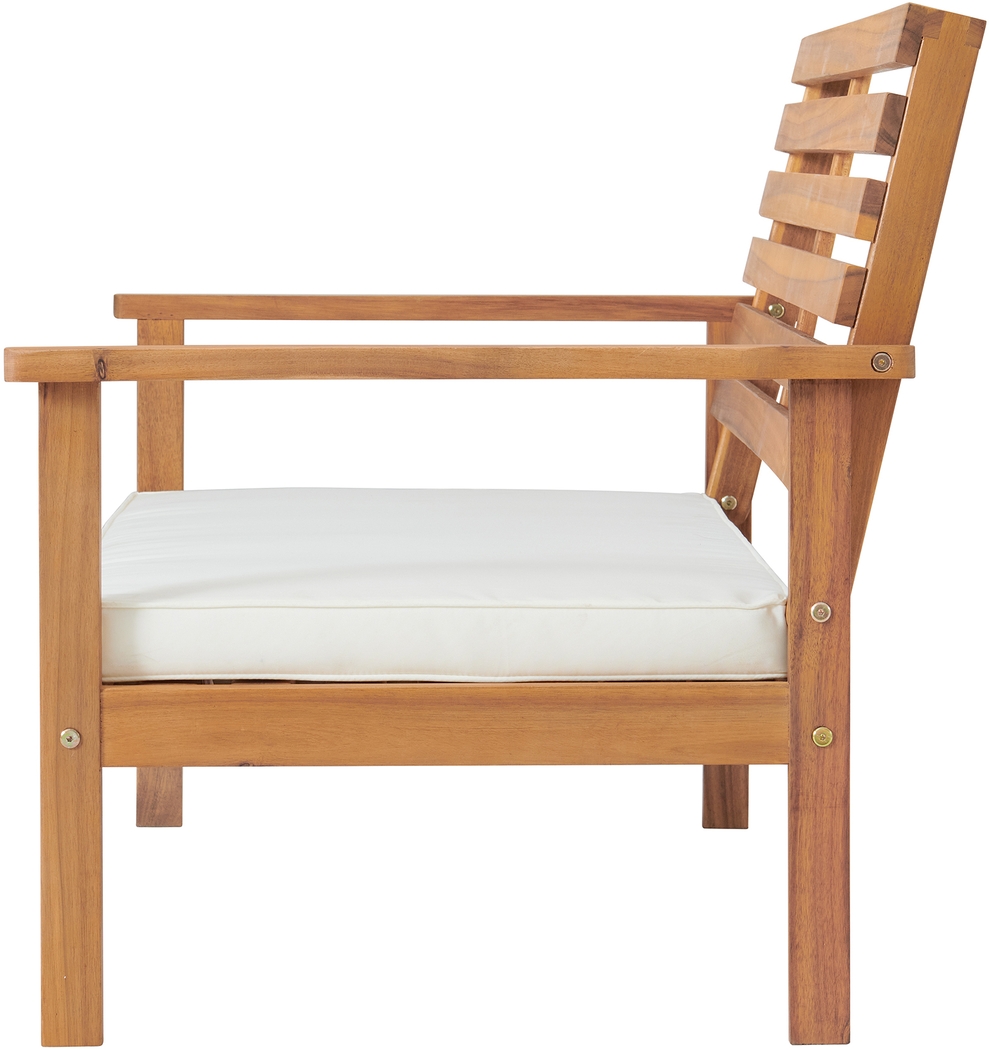 Outdoor Heatherrglen Brown Bench and Cocktail Table Set - Thumbnail - Image 7