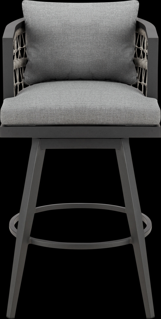 Outdoor Hebtos Gray Swivel Barstool - Thumbnail - Image 3