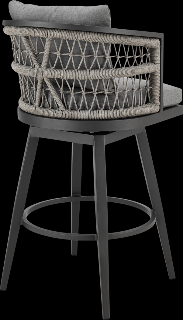Outdoor Hebtos Gray Swivel Barstool - Thumbnail - Image 4