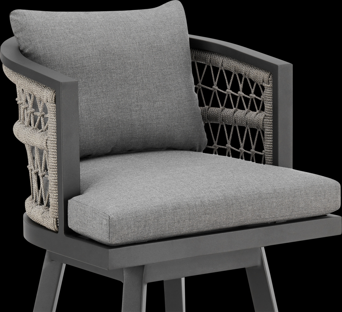 Outdoor Hebtos Gray Swivel Barstool - Thumbnail - Image 5