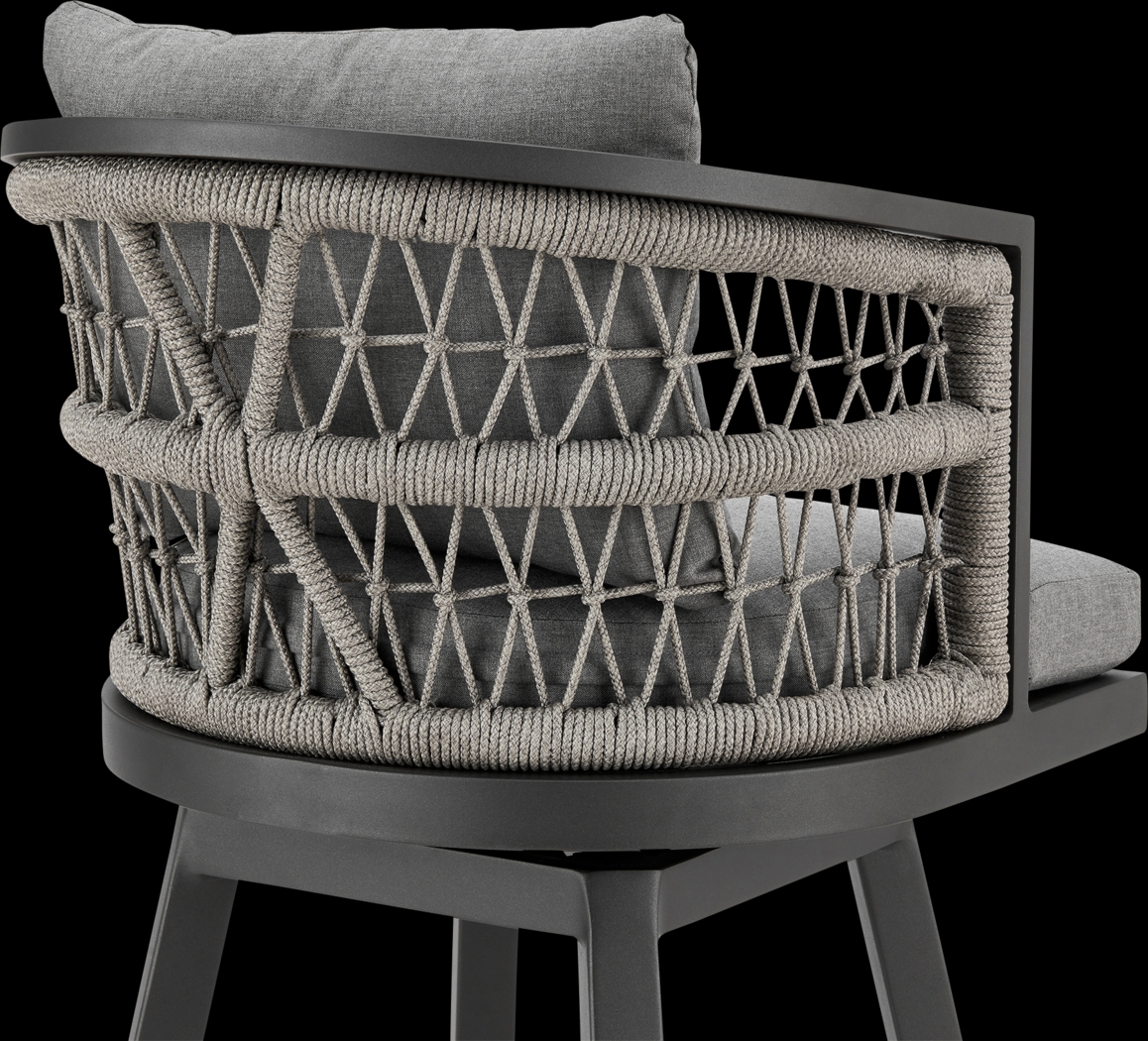 Outdoor Hebtos Gray Swivel Barstool - Thumbnail - Image 6