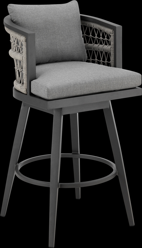 Outdoor Hebtos Gray Swivel Barstool - Thumbnail - Image 1