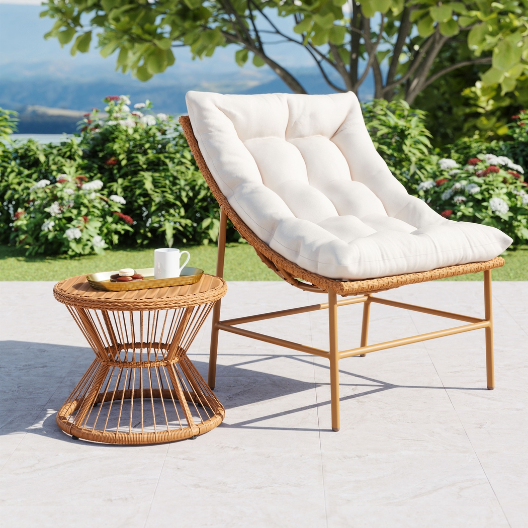Outdoor Hershe Brown Side Table - Thumbnail - Image 2