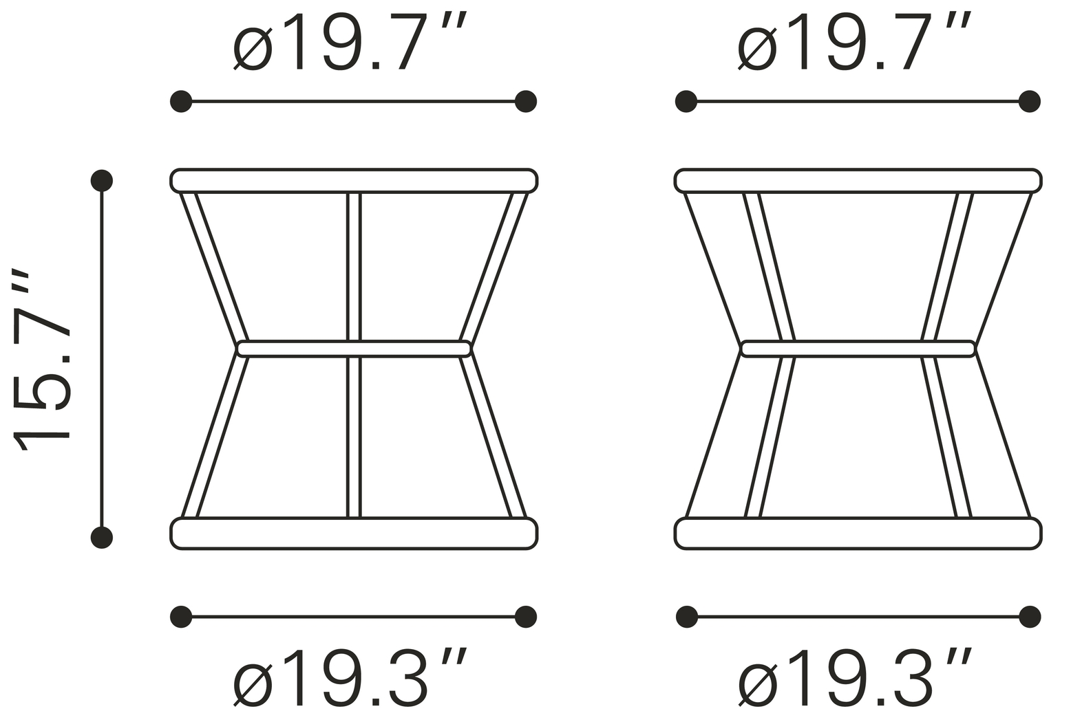 Outdoor Hershe Brown Side Table - Thumbnail - Image 11