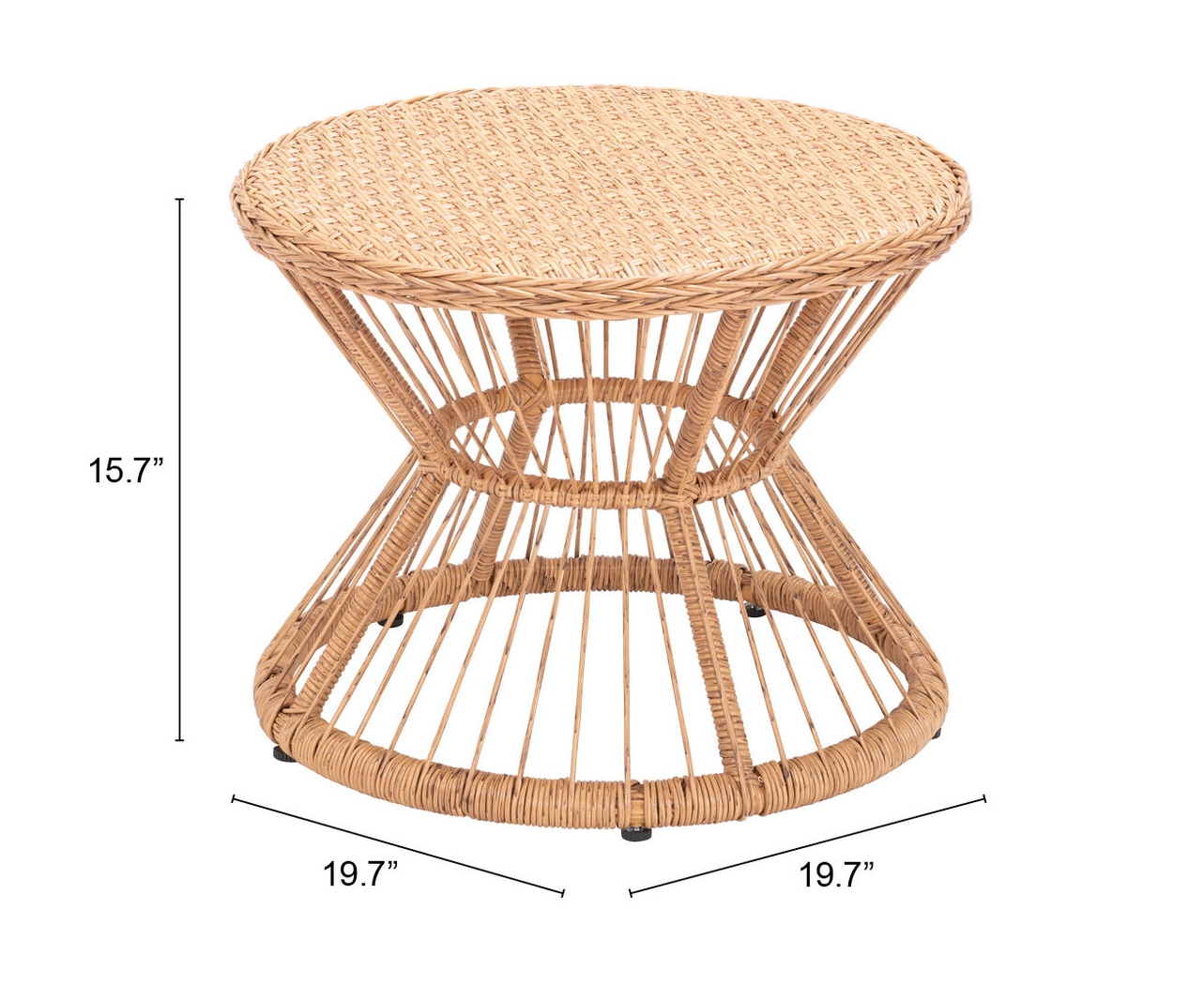 Outdoor Hershe Brown Side Table - Thumbnail - Image 10