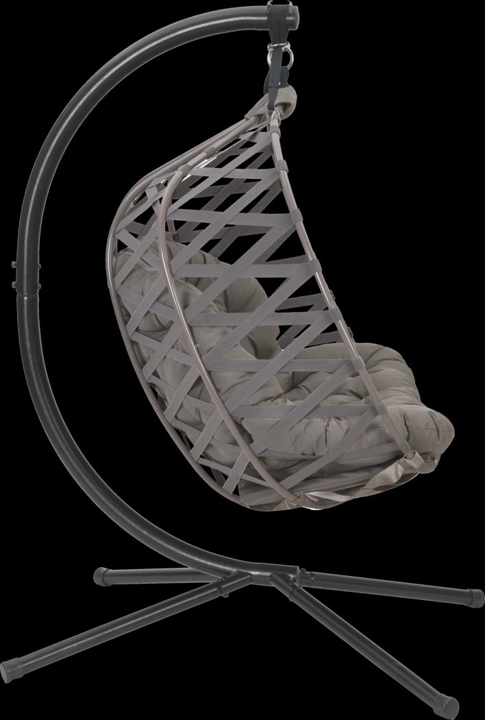 Outdoor Hollette Brown Hanging Loveseat - Thumbnail - Image 3