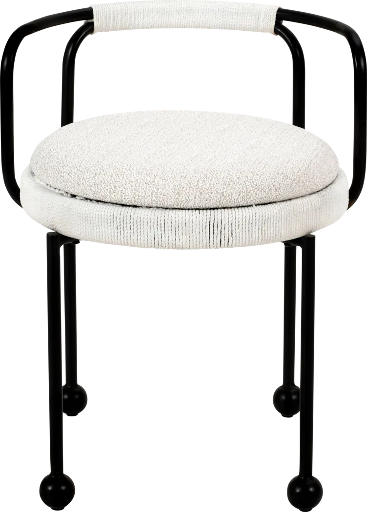 Outdoor Hollyhocky Cream Side Chair - Thumbnail - Image 4