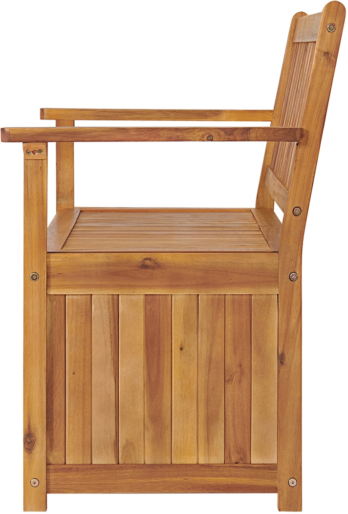 Outdoor Huega Brown Storage Bench - Thumbnail - Image 4