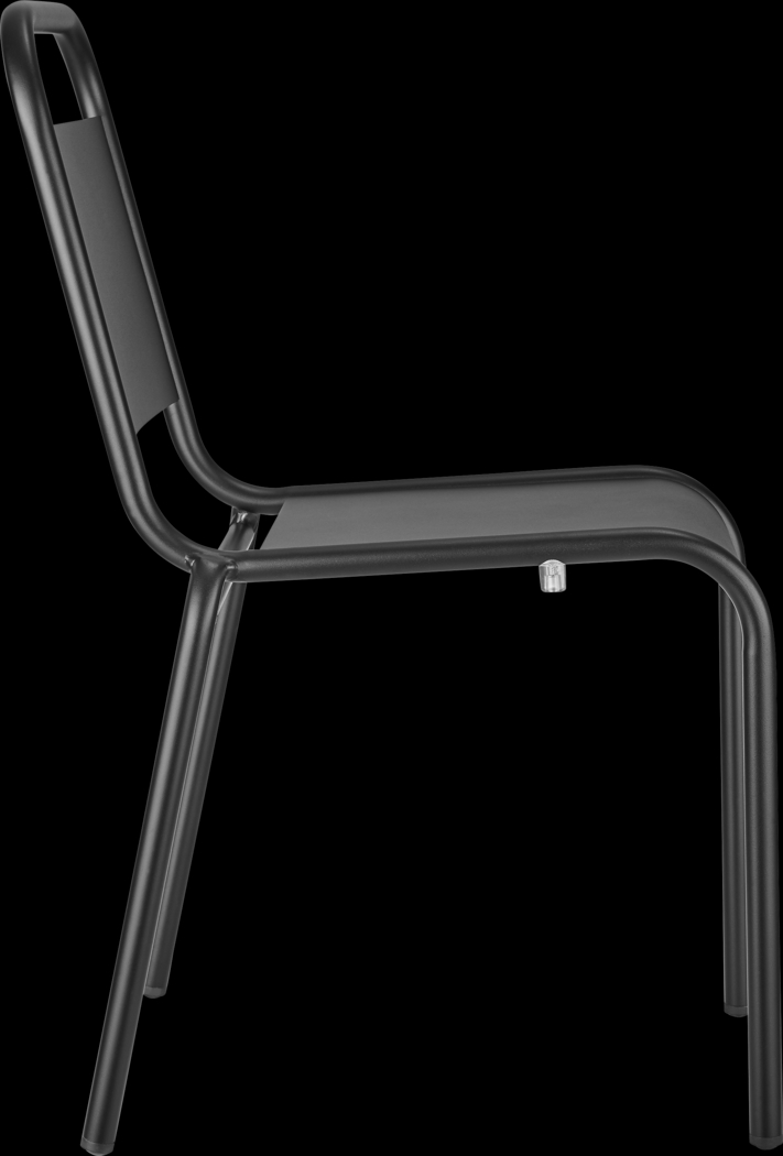 Outdoor Impatiens Black Side Chair - Thumbnail - Image 5