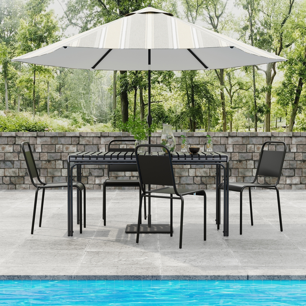 Outdoor Impatiens Black Dining Table - Thumbnail - Image 2