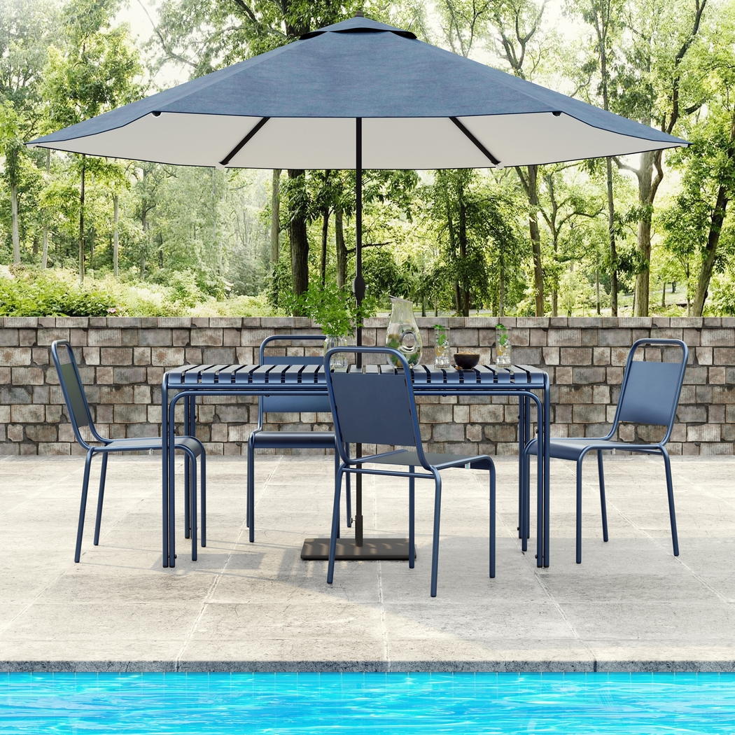 Outdoor Impatiens Blue Side Chair - Thumbnail - Image 2
