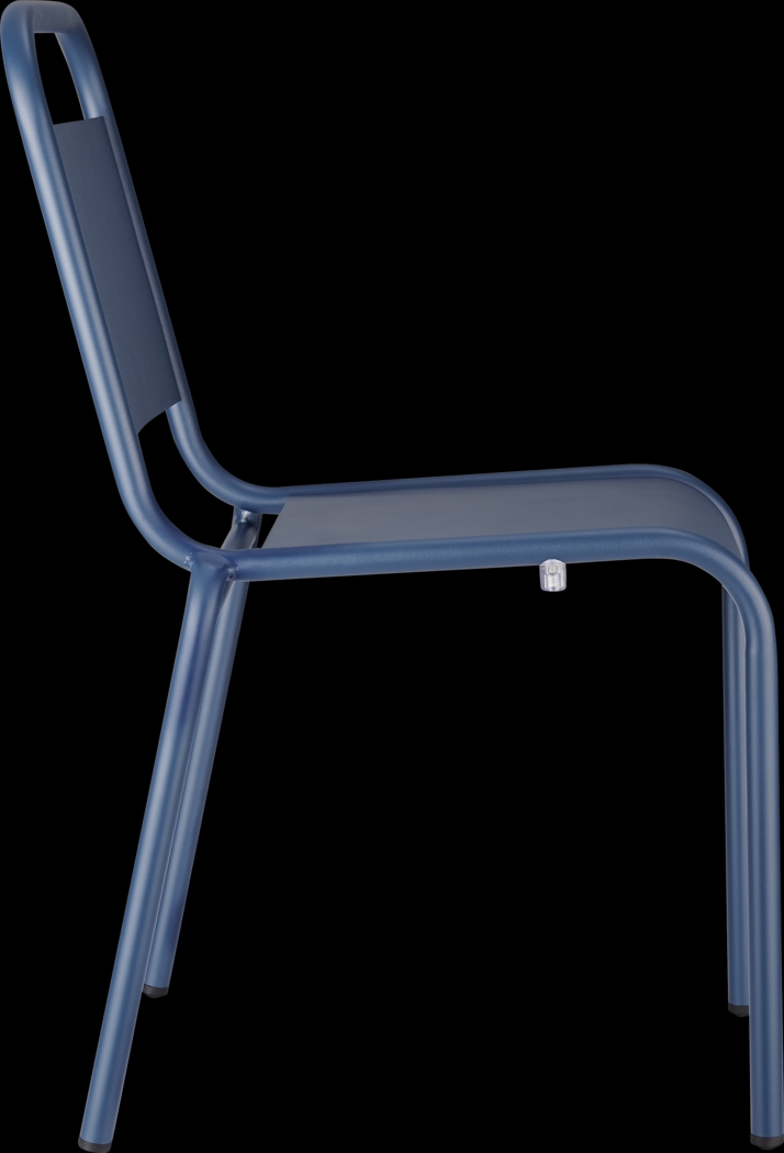 Outdoor Impatiens Blue Side Chair - Thumbnail - Image 4