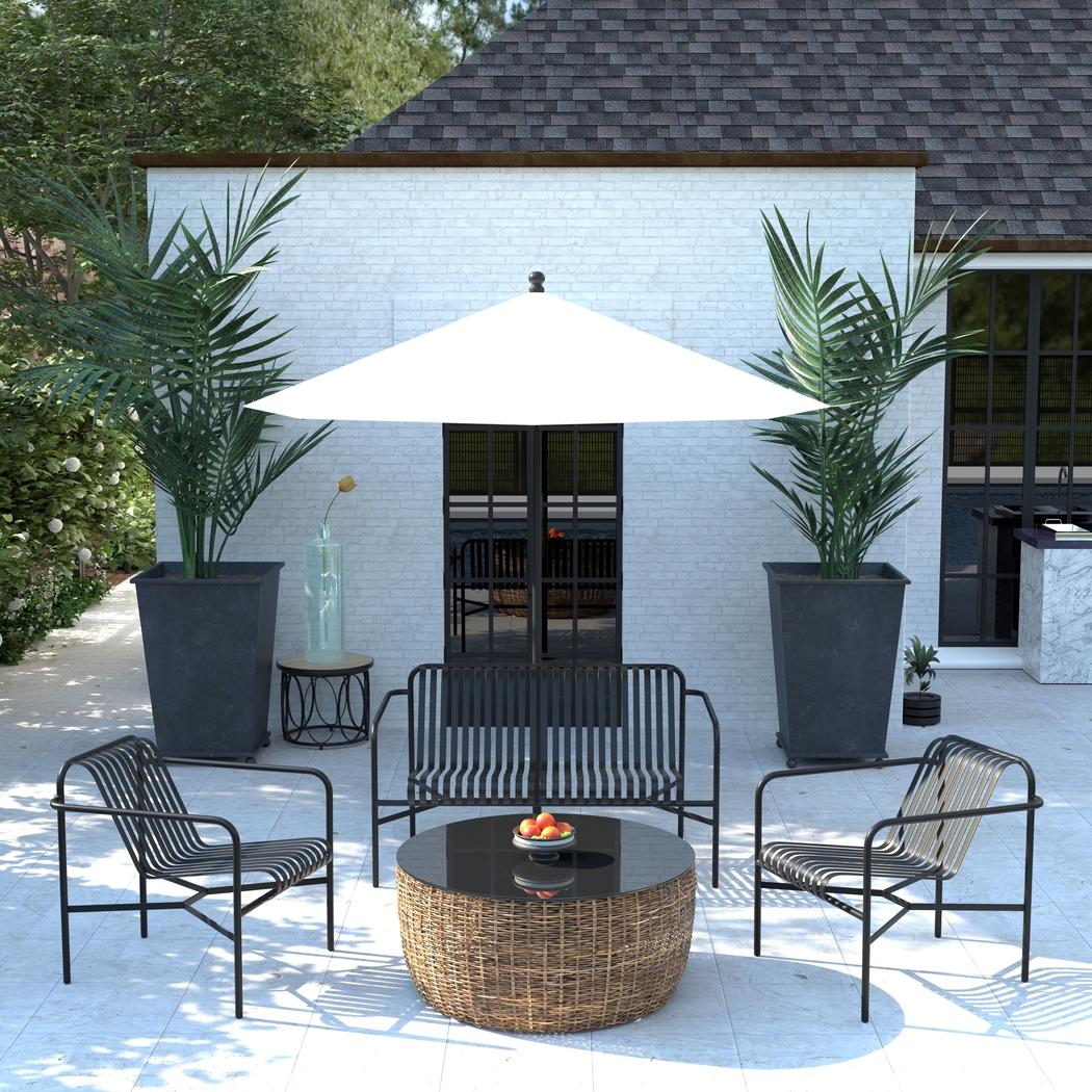 Outdoor Ischia Black Accent Chair - Thumbnail - Image 3