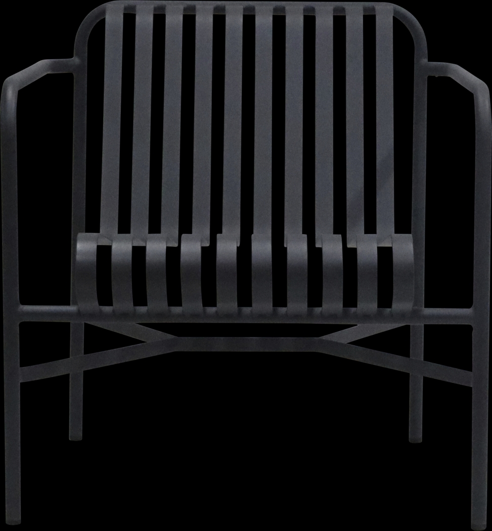Outdoor Ischia Black Accent Chair - Thumbnail - Image 4