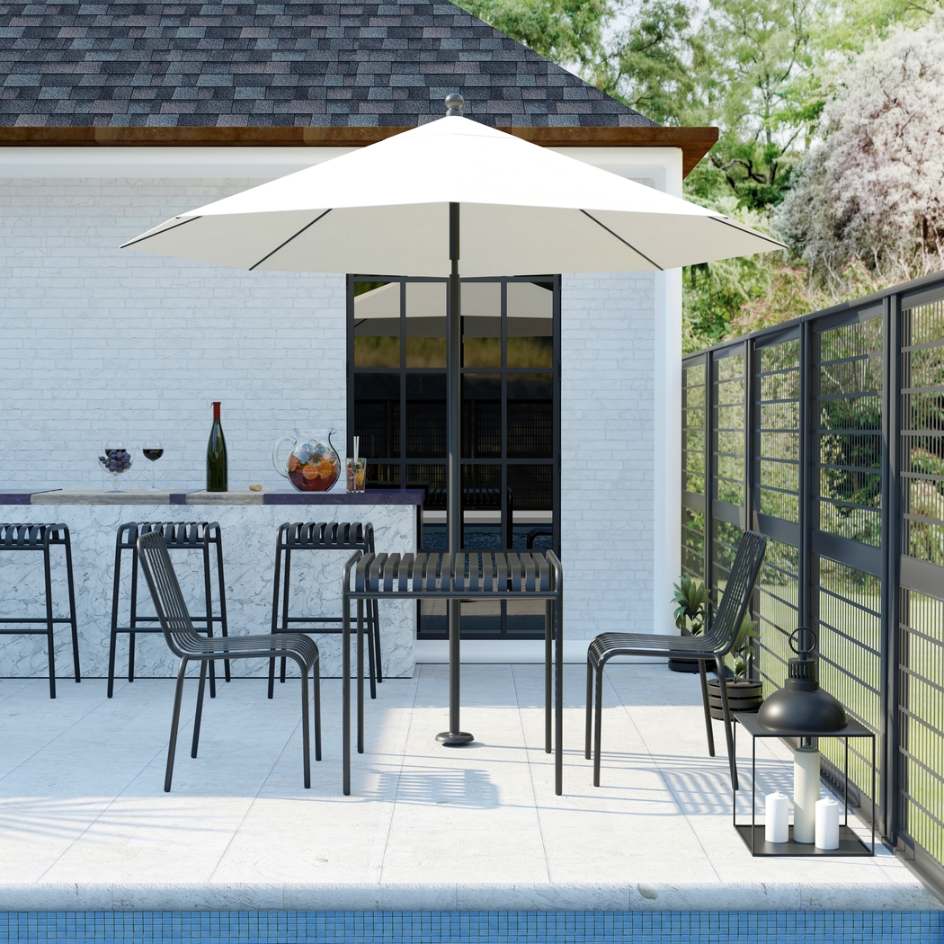 Outdoor Ischia Black Barstool - Thumbnail - Image 4