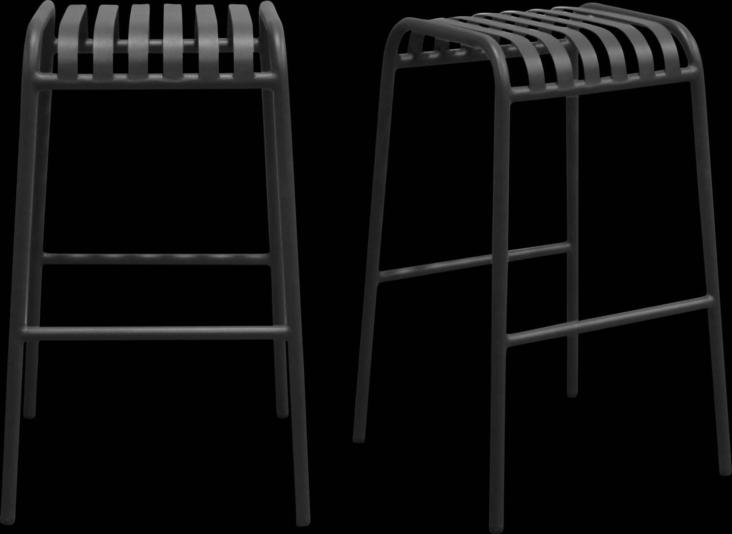 Outdoor Ischia Black Barstool - Thumbnail - Image 9