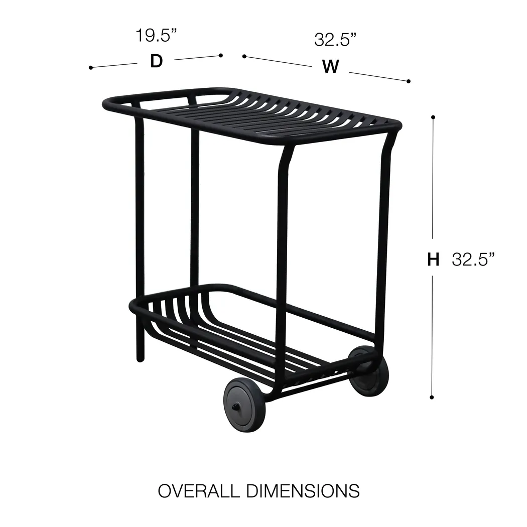 Outdoor Ischia Black Cart - Thumbnail - Image 11