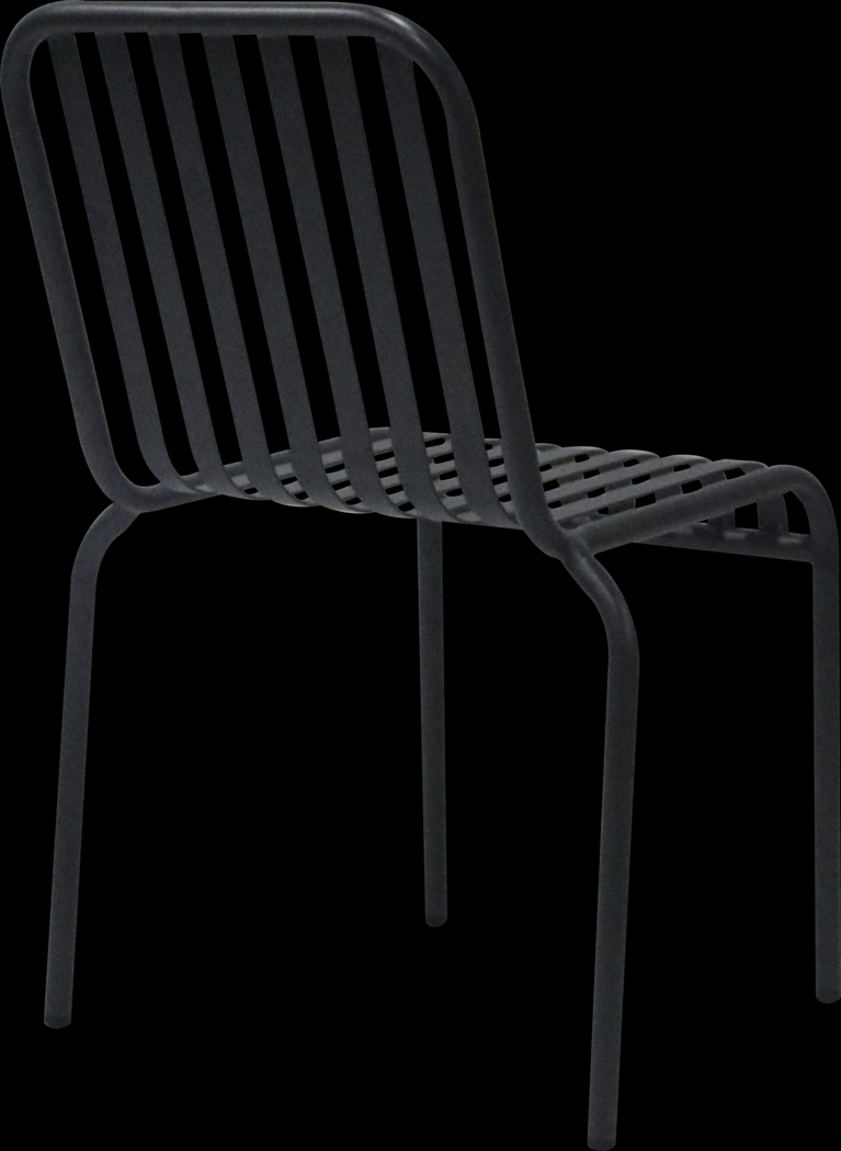 Outdoor Ischia Black Side Chair - Thumbnail - Image 7
