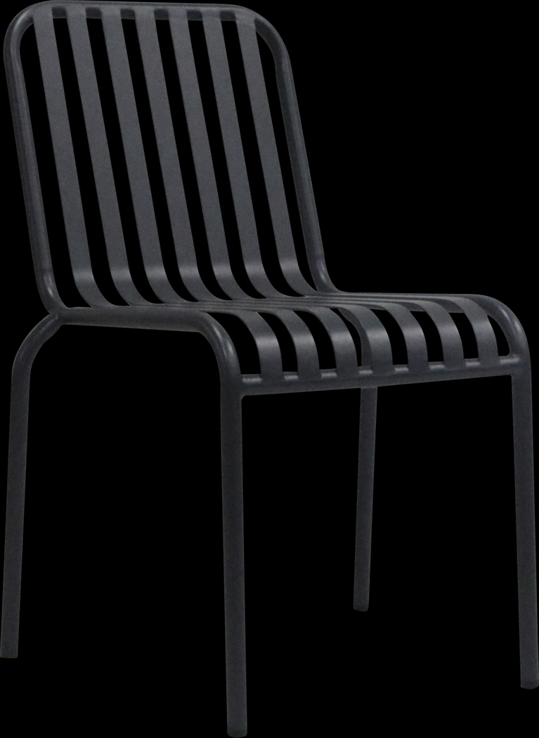 Outdoor Ischia Black Side Chair - Thumbnail - Image 1