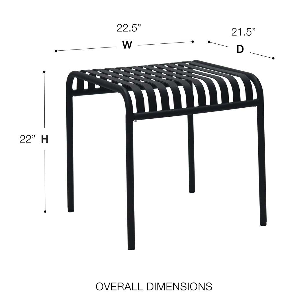 Outdoor Ischia Black End Table - Thumbnail - Image 3