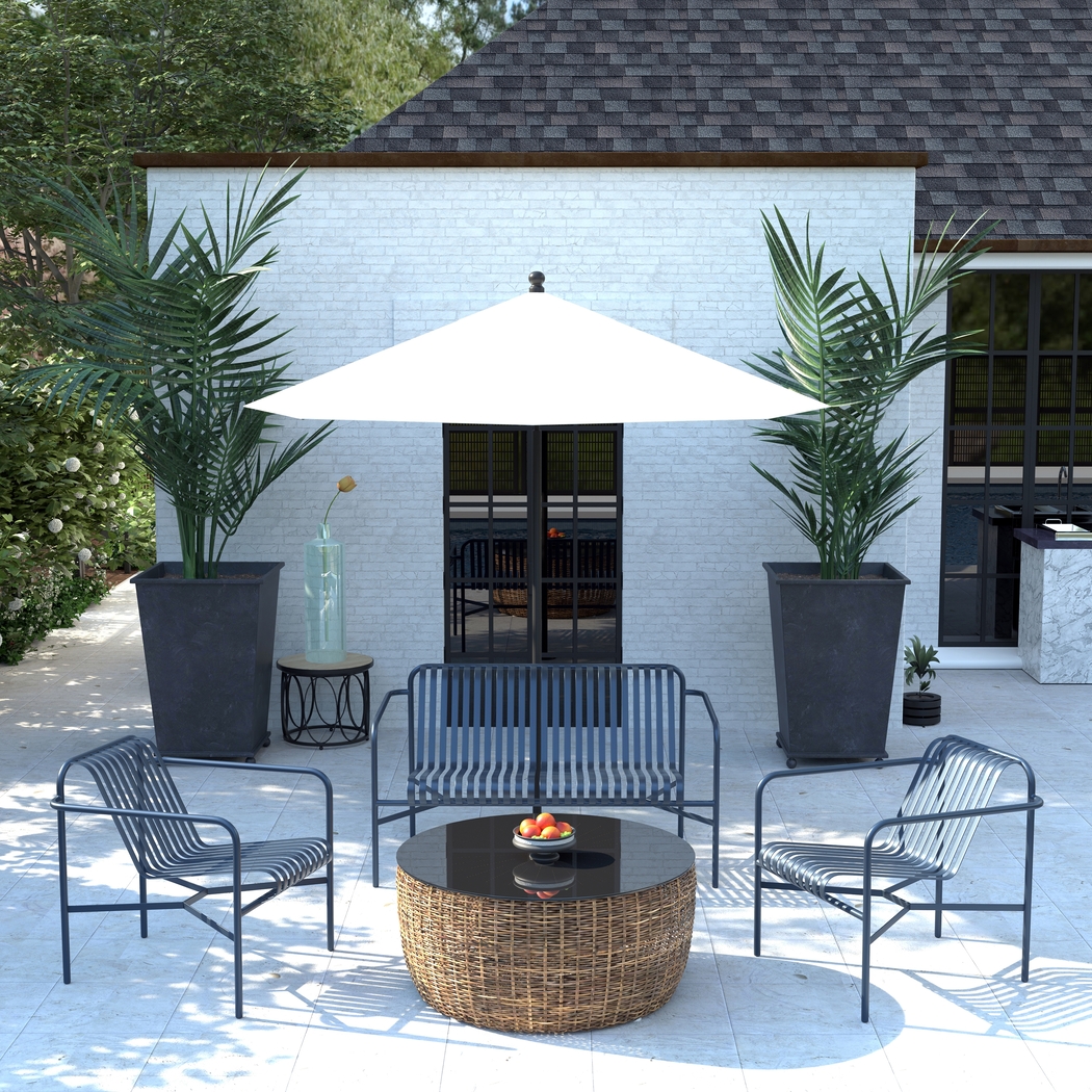 Outdoor Ischia Blue Accent Chair - Thumbnail - Image 3