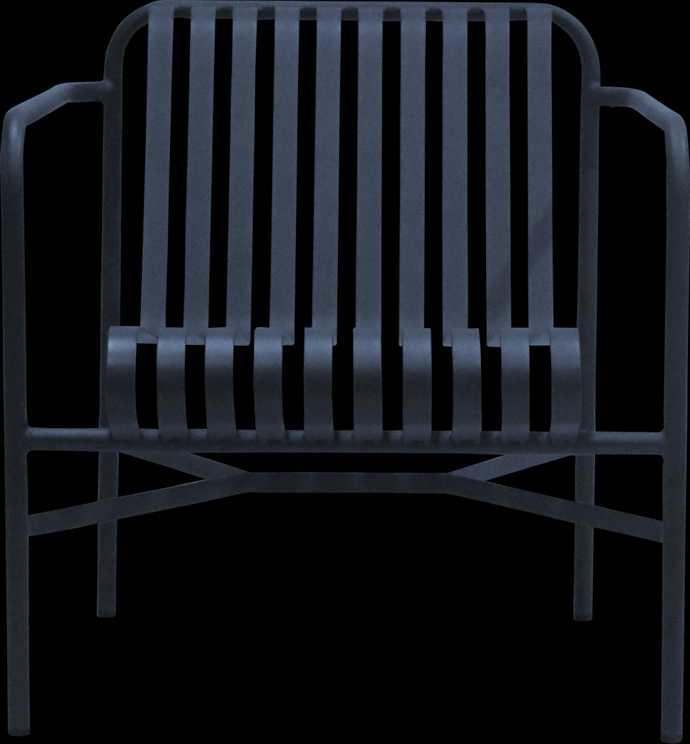 Outdoor Ischia Blue Accent Chair - Thumbnail - Image 4