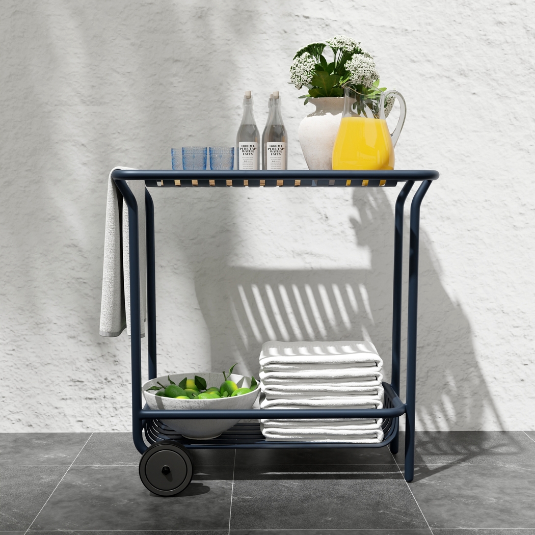 Outdoor Ischia Blue Cart - Thumbnail - Image 2