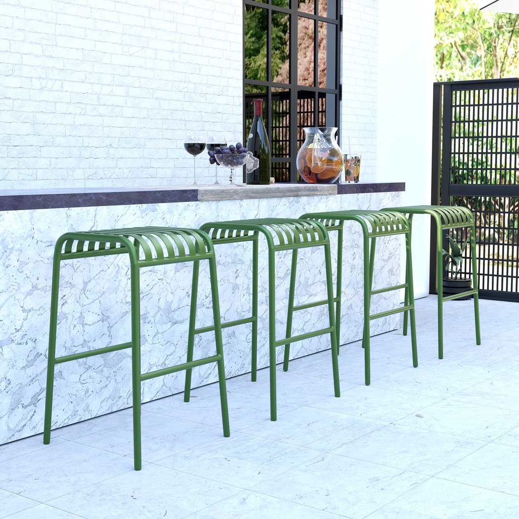 Outdoor Ischia Green Barstool - Thumbnail - Image 5