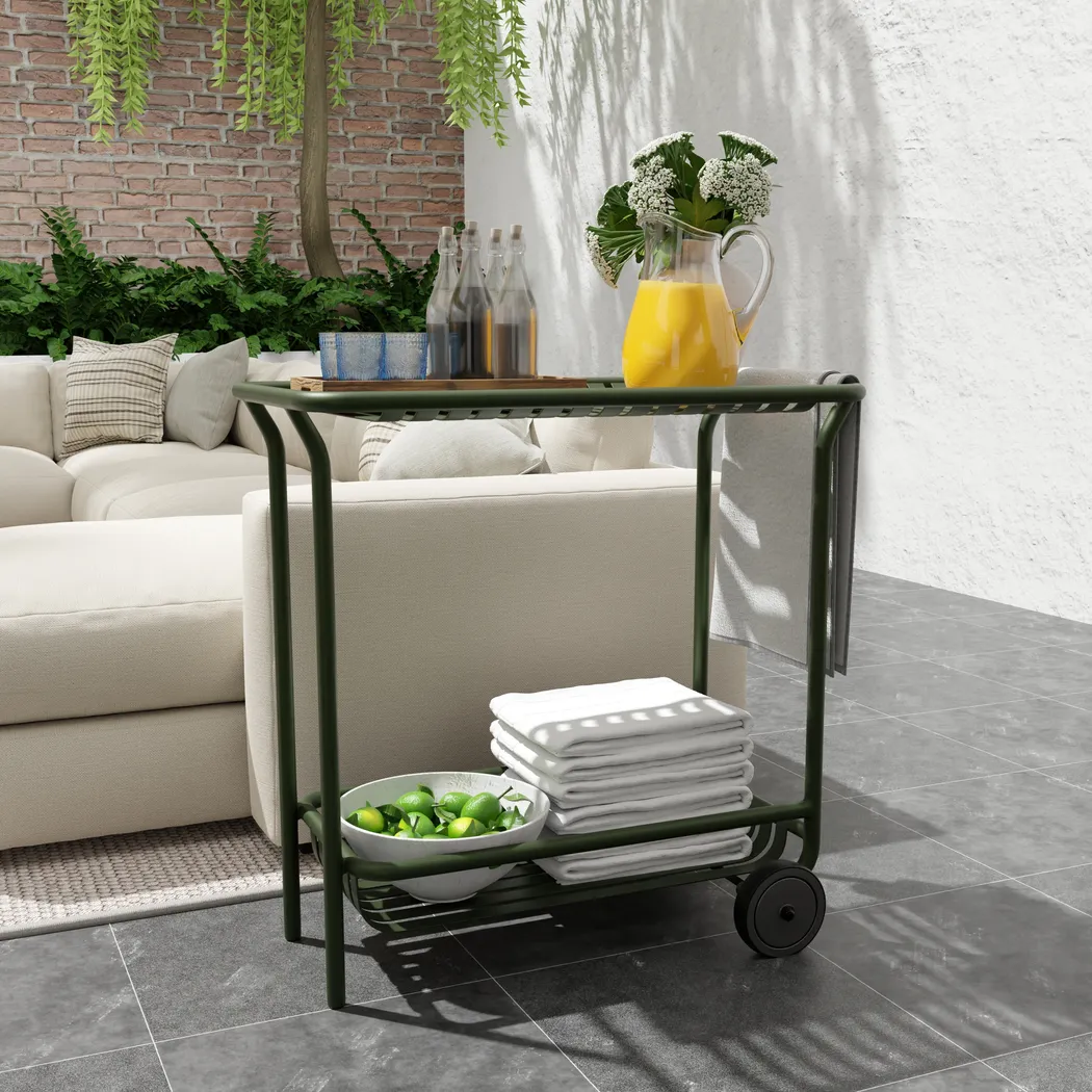 Outdoor Ischia Green Cart - Thumbnail - Image 3