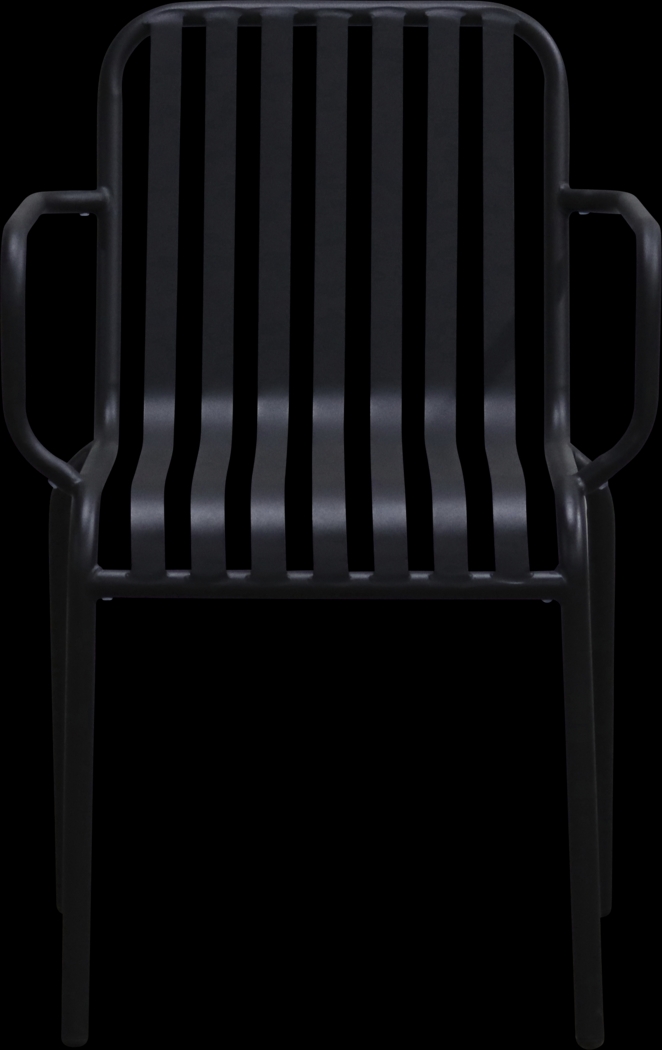 Outdoor Ischia II Black Arm Chair, Set of 2 - Thumbnail - Image 3