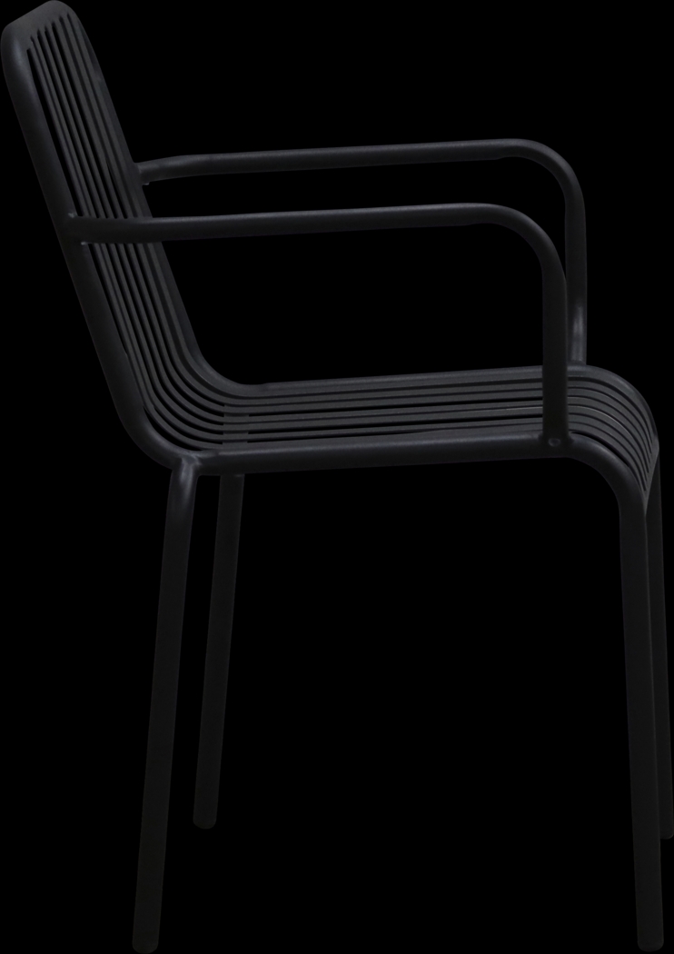 Outdoor Ischia II Black Arm Chair, Set of 2 - Thumbnail - Image 5