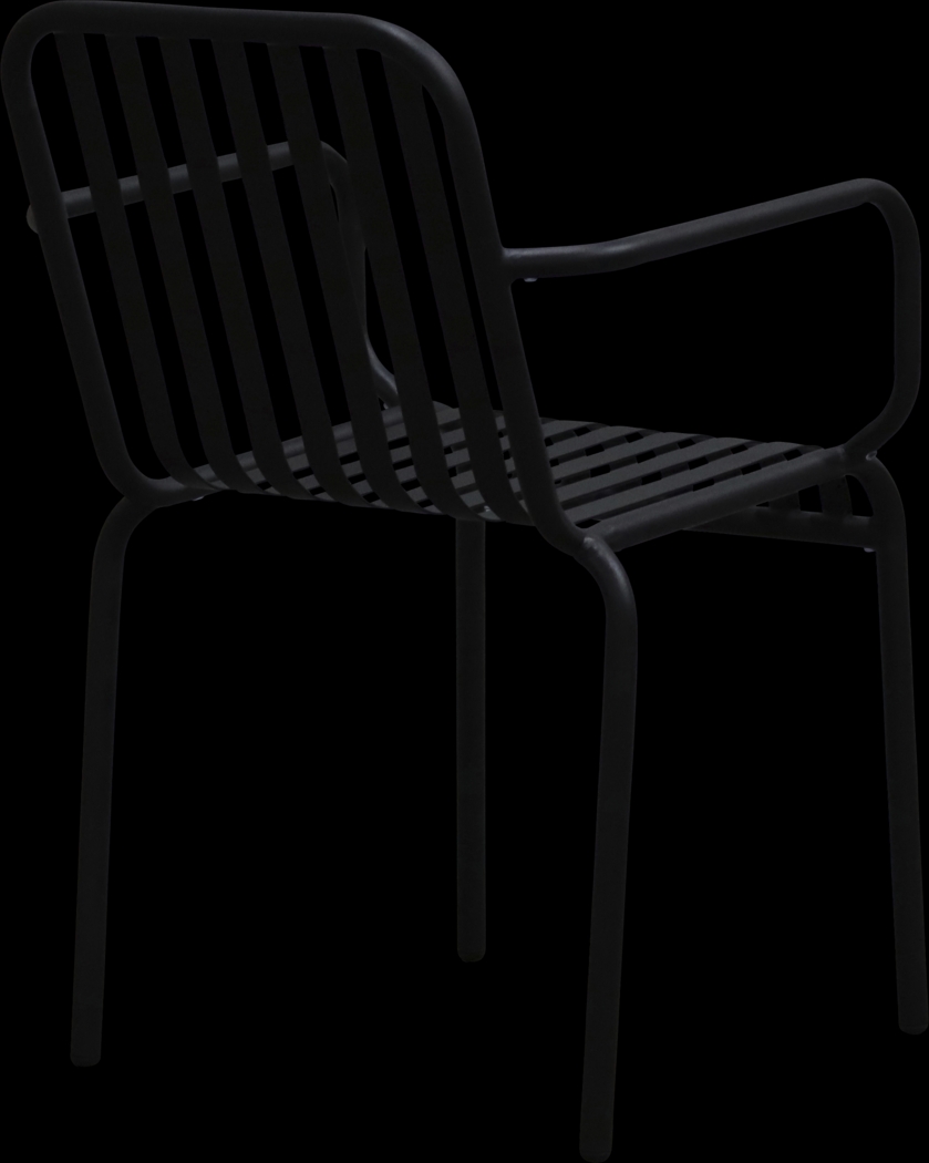 Outdoor Ischia II Black Arm Chair, Set of 2 - Thumbnail - Image 6