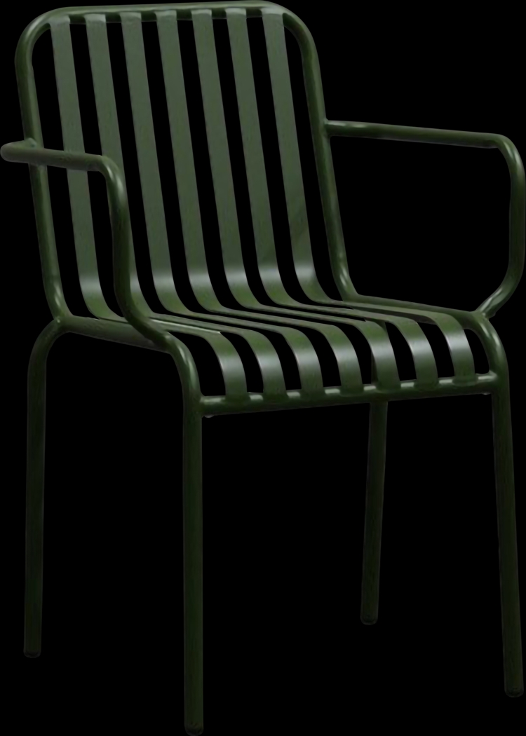 Outdoor Ischia II Green Arm Chair, Set of 2 - Thumbnail - Image 4