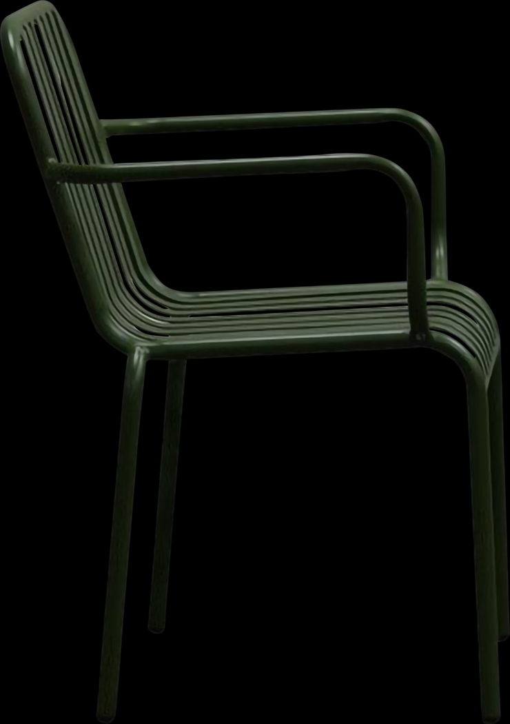 Outdoor Ischia II Green Arm Chair, Set of 2 - Thumbnail - Image 5