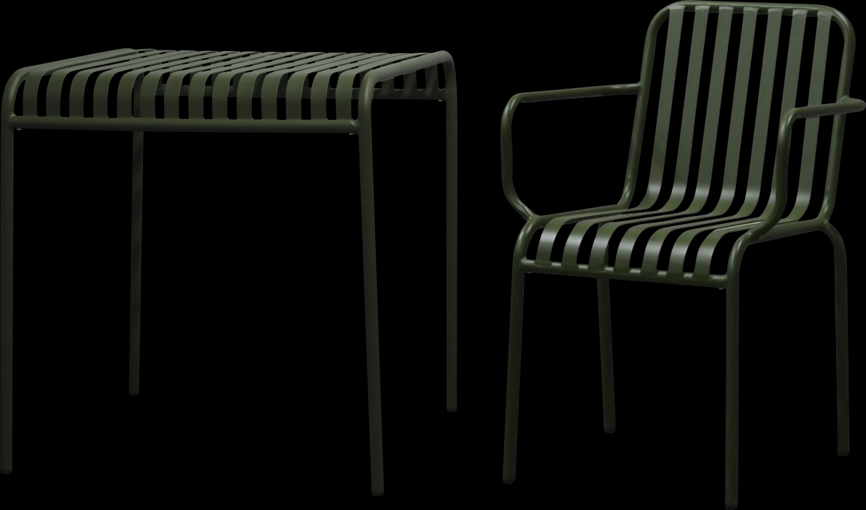 Outdoor Ischia II Green Arm Chair, Set of 2 - Thumbnail - Image 8