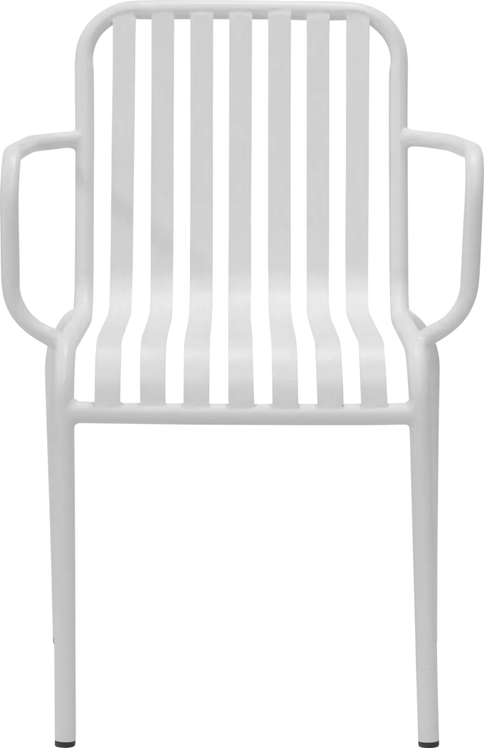 Outdoor Ischia II White Arm Chair, Set of 2 - Thumbnail - Image 4