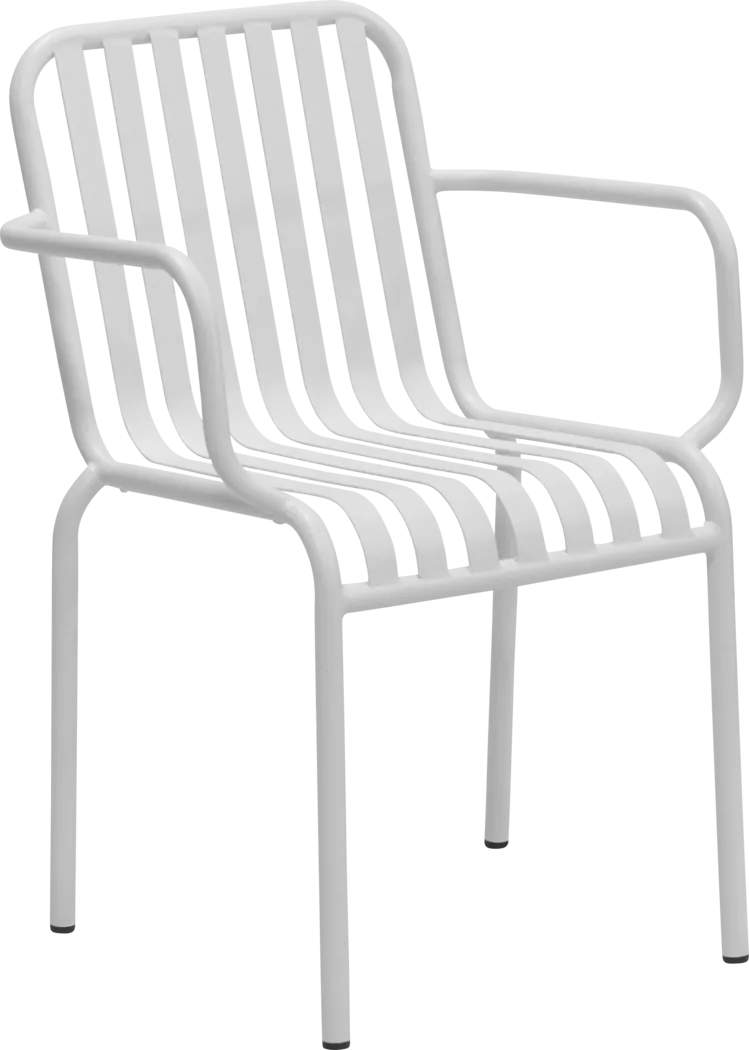 Outdoor Ischia II White Arm Chair, Set of 2 - Thumbnail - Image 5