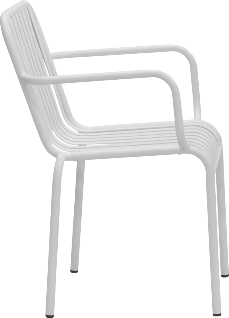 Outdoor Ischia II White Arm Chair, Set of 2 - Thumbnail - Image 6