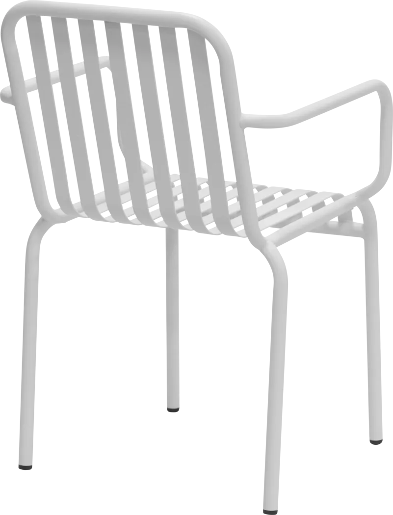 Outdoor Ischia II White Arm Chair, Set of 2 - Thumbnail - Image 7