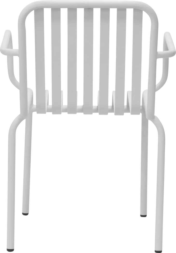 Outdoor Ischia II White Arm Chair, Set of 2 - Thumbnail - Image 8