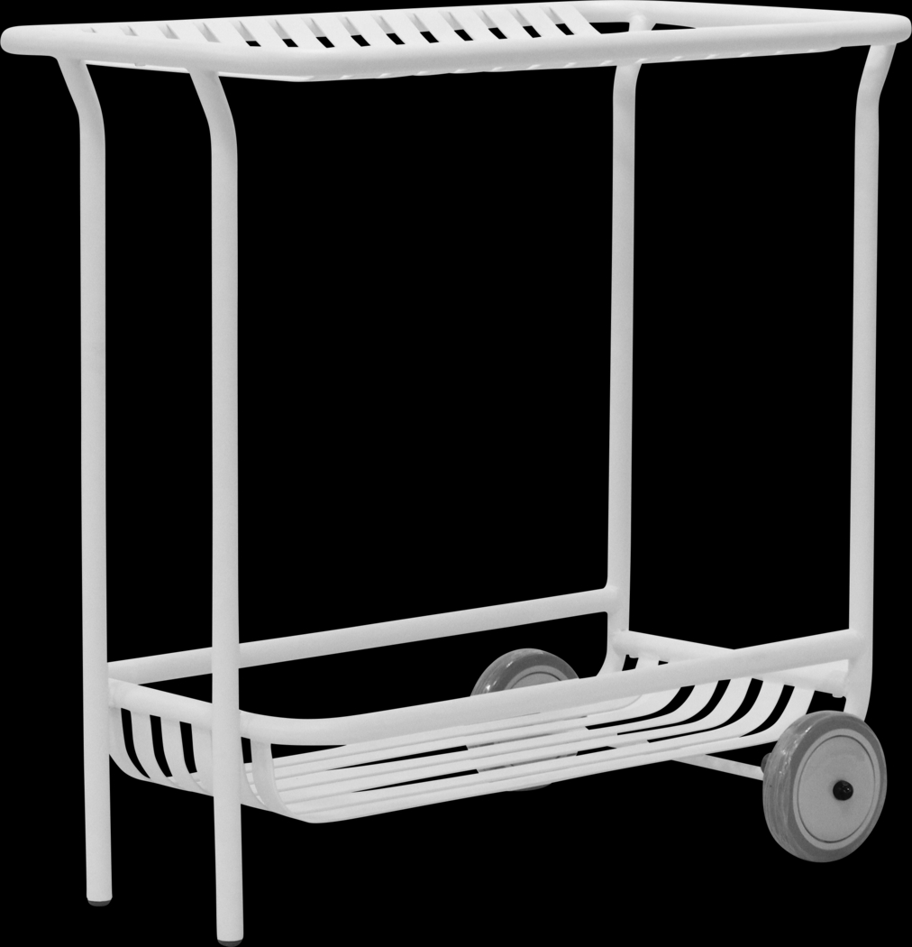 Outdoor Ischia White Cart - Thumbnail - Image 3